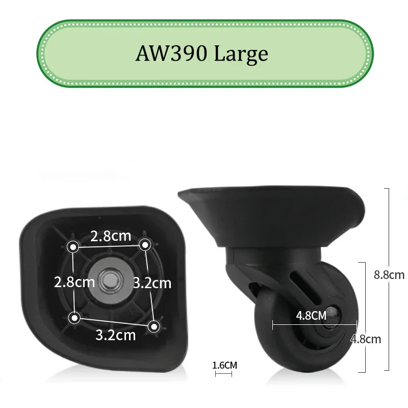 For Samsonite AW390 Universal Wheel Trolley Case Wheel Replacement Luggage Pulley Sliding Casters Wear-resistant Repair