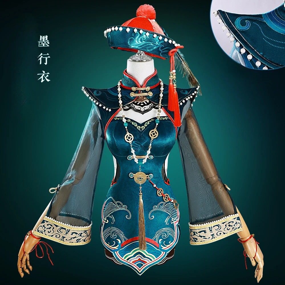

Game Naraka Bladepoint Tessa Cosplay CostumeTessa Little Zombie Sexy Women's Tight Cheongsam Halloween Costumes Party Role Play