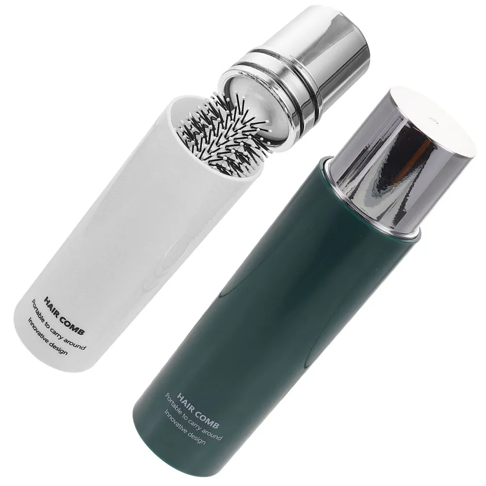 

2Pcs Portable Roll Hairbrush Blow Drying Styling Brush Travel Hair Brush Lightweight Detangle Massage Suitable All Hair Types