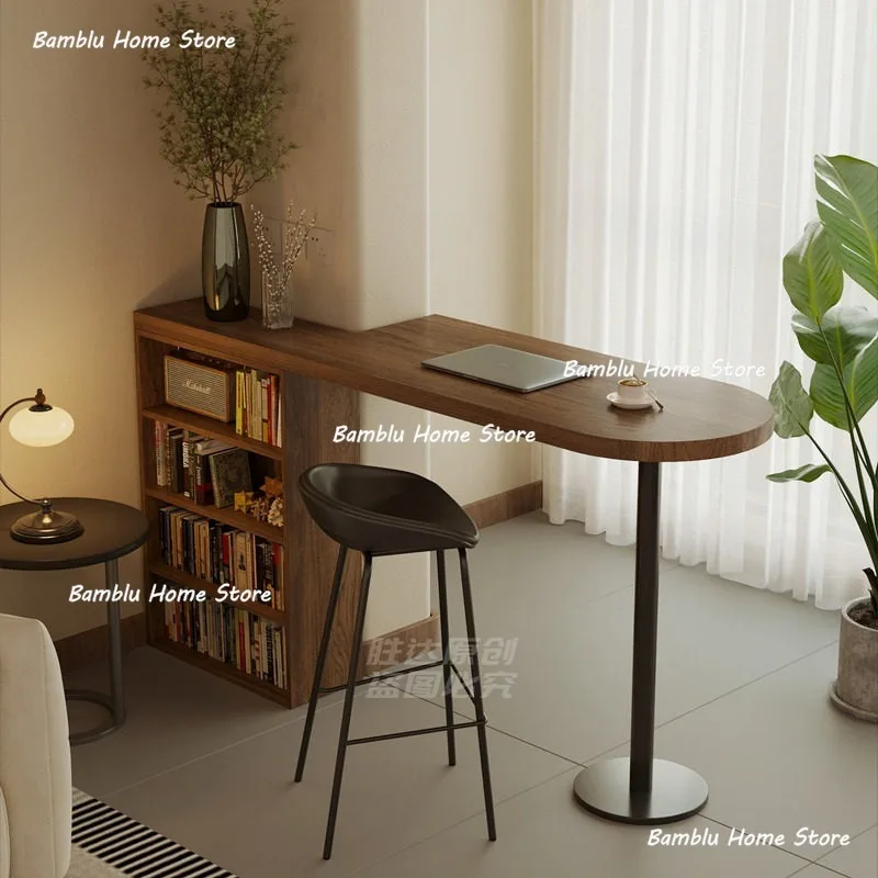 

Balcony Relaxation Bar Tables American Retro Style Modern Simple Bar Tables Solid Wood Household Furniture Mesa De Jantar YS40CC