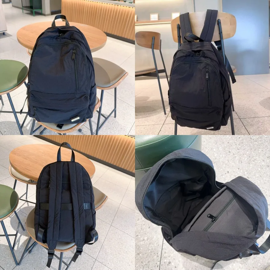 

【New style】Korean men and women's new backpack nylon simple casual backpack light large capacity multi-pocket bag trendy