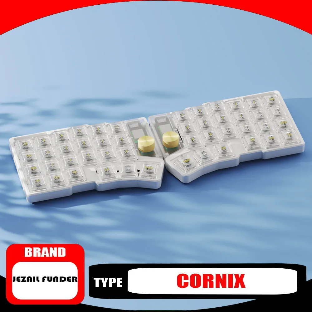 Jezail Funder Cornix Split Keyboard with Knob Cnc Aluminum Case