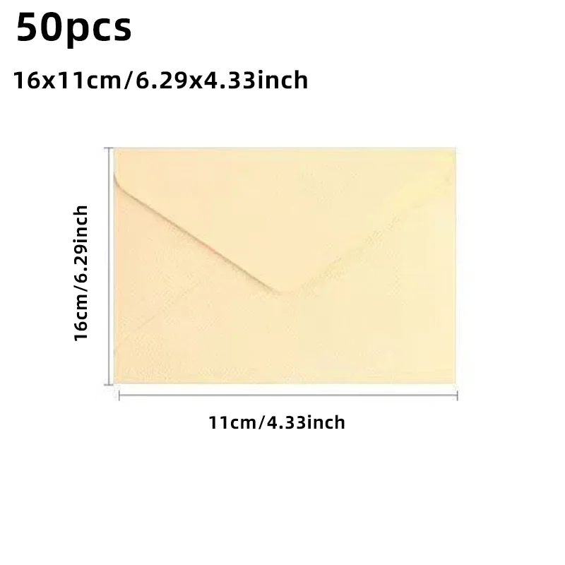 50 stks/partij 20.1x15.1 cm Enveloppen voor Trouwkaarten Business hoogwaardige 250g Textuur Papier Briefpapier Leveringen opbergtas