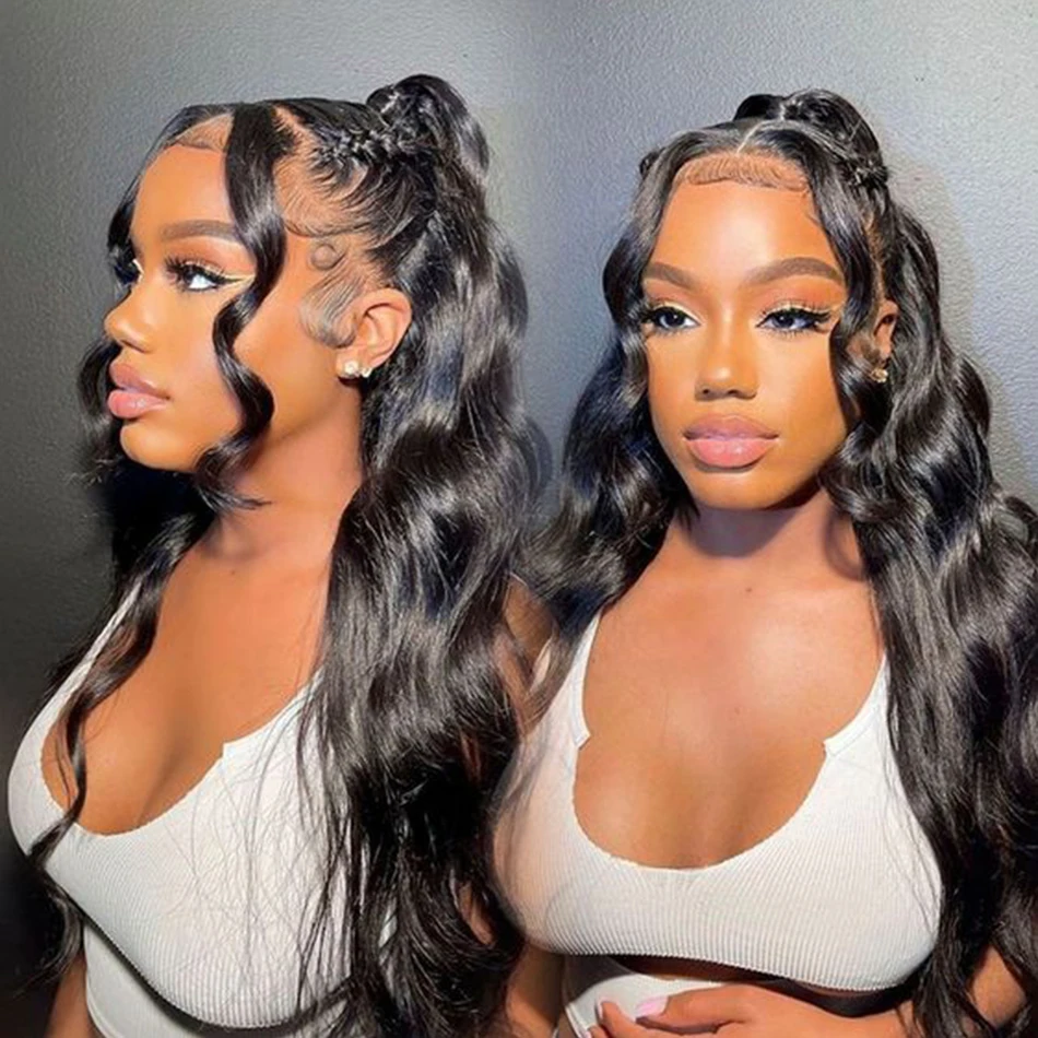 

Beaudiva 360 Lace Wigs Human Hair Body Wave Transparent Swiss Lace 180 Density Wig Ready to Wear Pre Plucked Bleached Knots