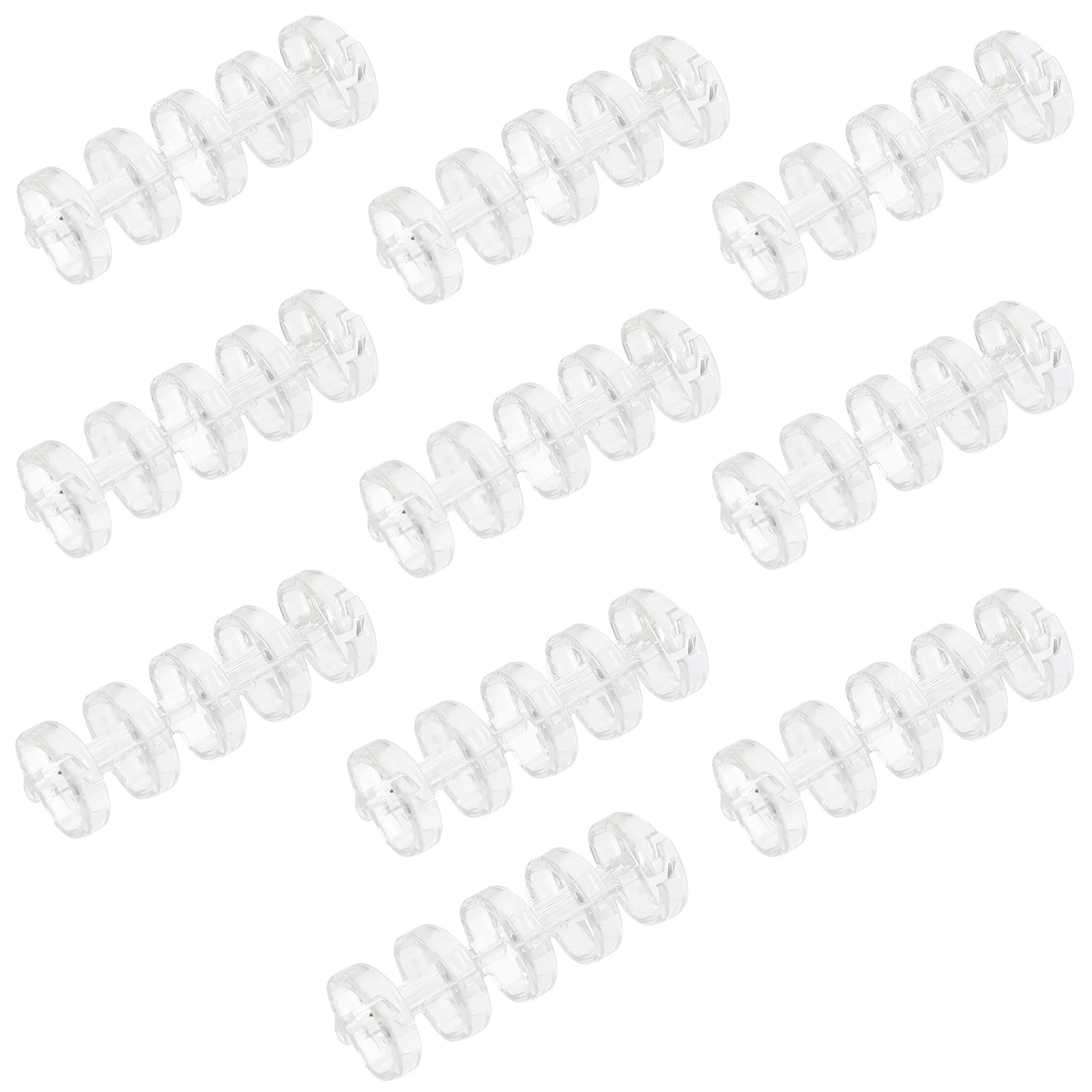 10 Pcs Segmented Binding Ring Buckle Book Rings Openable Binder Binders Flash Card Notebook Plastic Circle Accessories