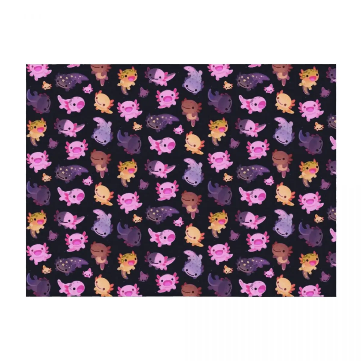 

Happy axolotl Throw Blanket Single Large bed plaid Blankets