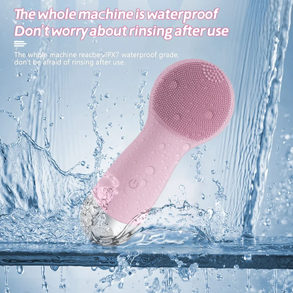 Elektrische siliconen gezichtsborstel Sonic vibratie gezichtsreinigingsborstel Waterdichte acne mee-eter verwijderaar Pore Cleaner Beauty Tool