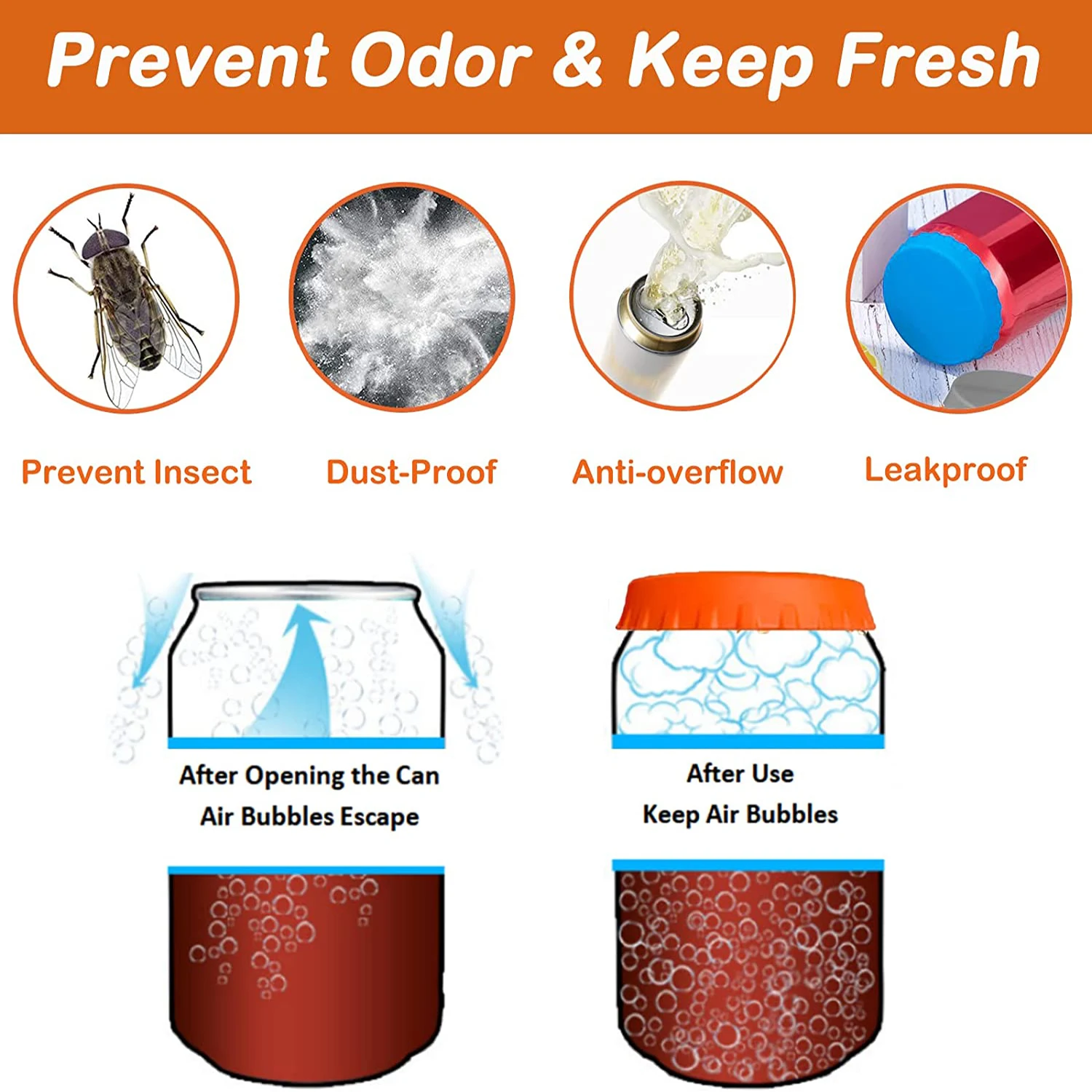 6 Buah Tutup Kaleng Soda Silikon Penutup Kaleng Coke Bir Atasan Kaleng Anti Tumpah untuk Penjaga Pelindung Penghenti Pop Penghemat Minuman Soda