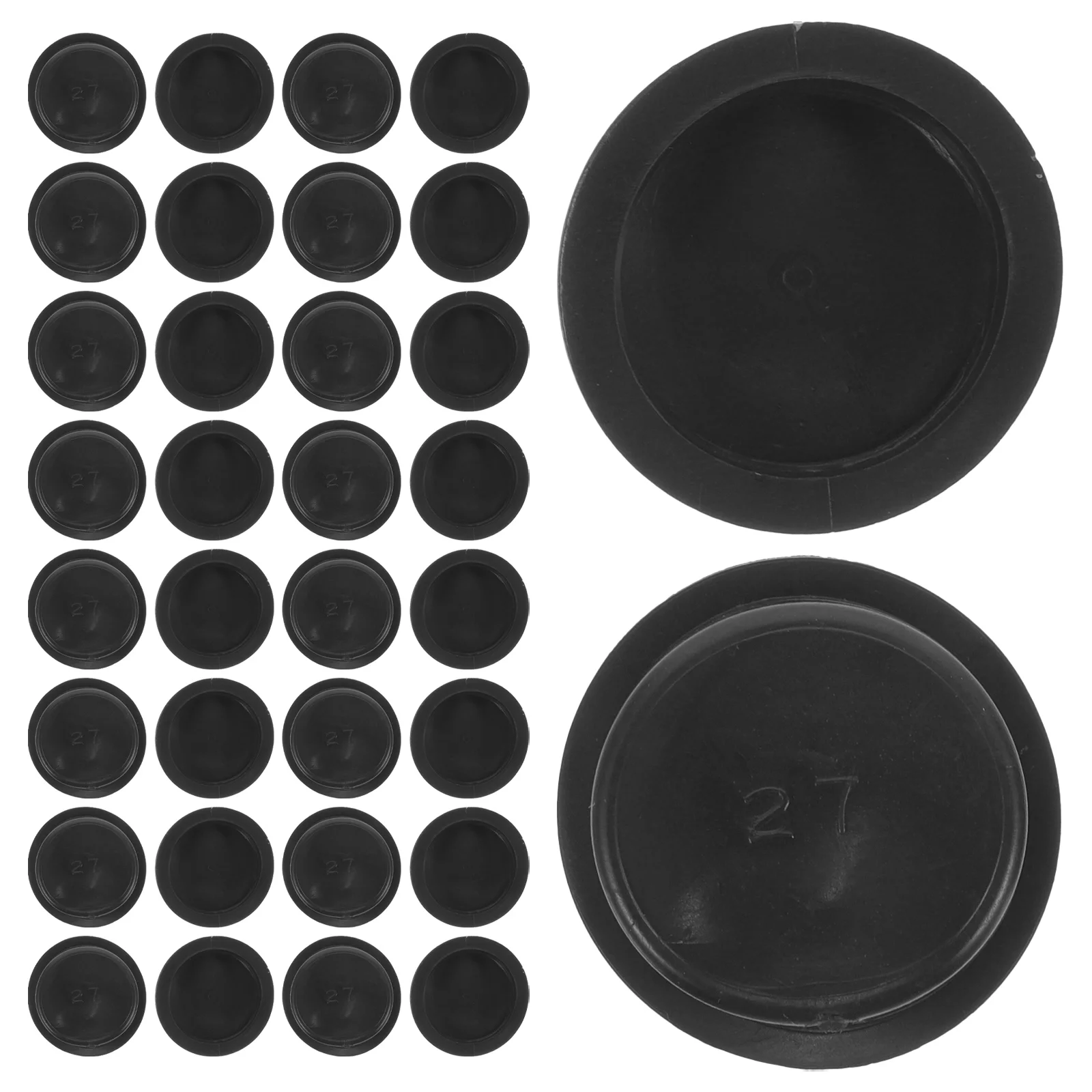 50 قطعة من المقابس المطاطية لبنك الخنزير للغطاء السفلي للعملات المعدنية وسدادة وعاء التوفير الدائرية #4