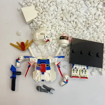 หุ่นยนต์ของเล่นเกมขนาด4.5ซม. ใหม่บล็อกตัวต่อตัวการ์ตูนเมชาสำหรับเด็กของขวัญวันคริสต์มาส