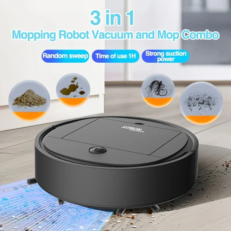 3-in-1 Smart Sweeping Robot 4000pa Suction Power Fully Automatic Home Cleaning Machine USB Charging Smart Vacuum Cleaner