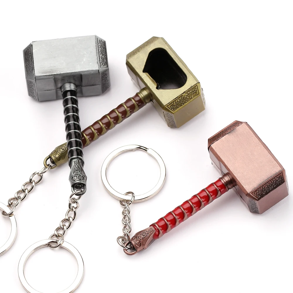 Avengers Thor Hammer Metall-Schlüsselanhänger Kreativer Modischer Flaschenöffner Auto-Schlüsselanhänger Accessoire Geschenk für Männer und Frauen – Detail 5