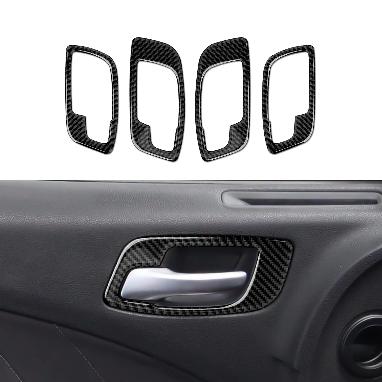 For Dodge Charger (2011-2023) Car Center Console Gear Shift Panel Soft Carbon Fiber Interior Sticker Trim Accessories Set Kit view 3