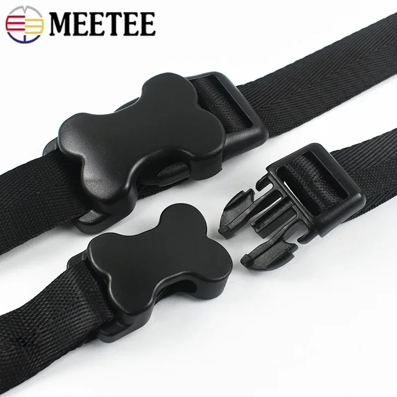 2Sets 20/25/32mm Backpack Shoulder Strap Repair Plastic Release Buckle Webbing Accessory Manual Bag Tape Slider Side Clip Clasp