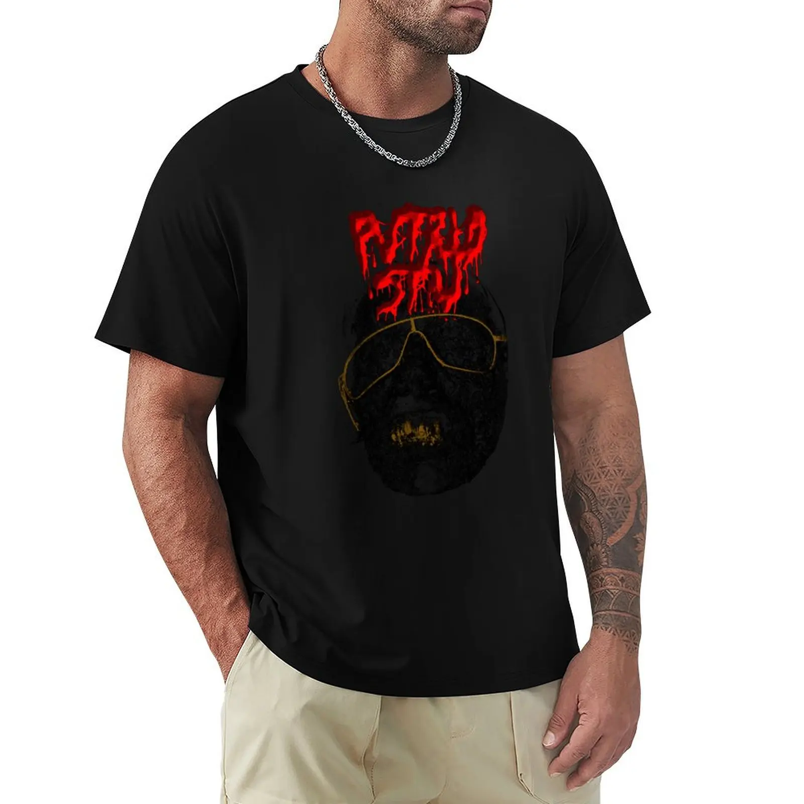 PUTRID STU CHARRED REMAINS T-Shirt Simple Solid Color Crew Neck Tee