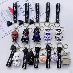 Creative Cartoon Disney Star Wars Black and White Warriors Figue Keychain Car Pendant Bag Gifts Key Holder Tag Keyring Gifts