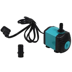 Mini Compact Silent Fish Tank Water Pump Aquarium Submersible Suction Cup 110V Low Noise Outdoor Pond Pump Black Water Pumps For