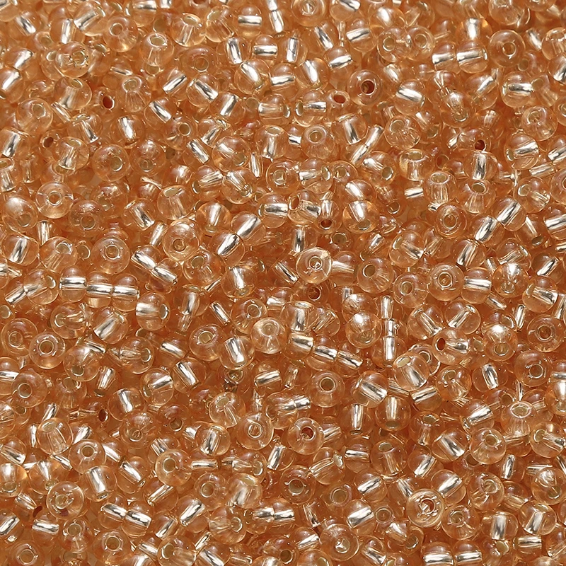 300pcs Silver Lined Seed Beads, 3mm Round Czech Glass Beads