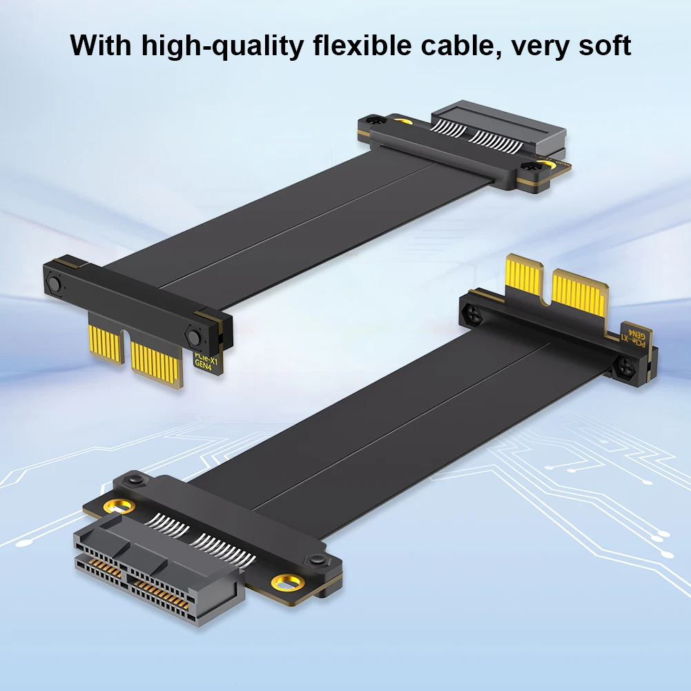 Cabo riser pci-e 1x macho para fêmea de 10cm com conector banhado a ouro adaptador extensor pci-e 1x