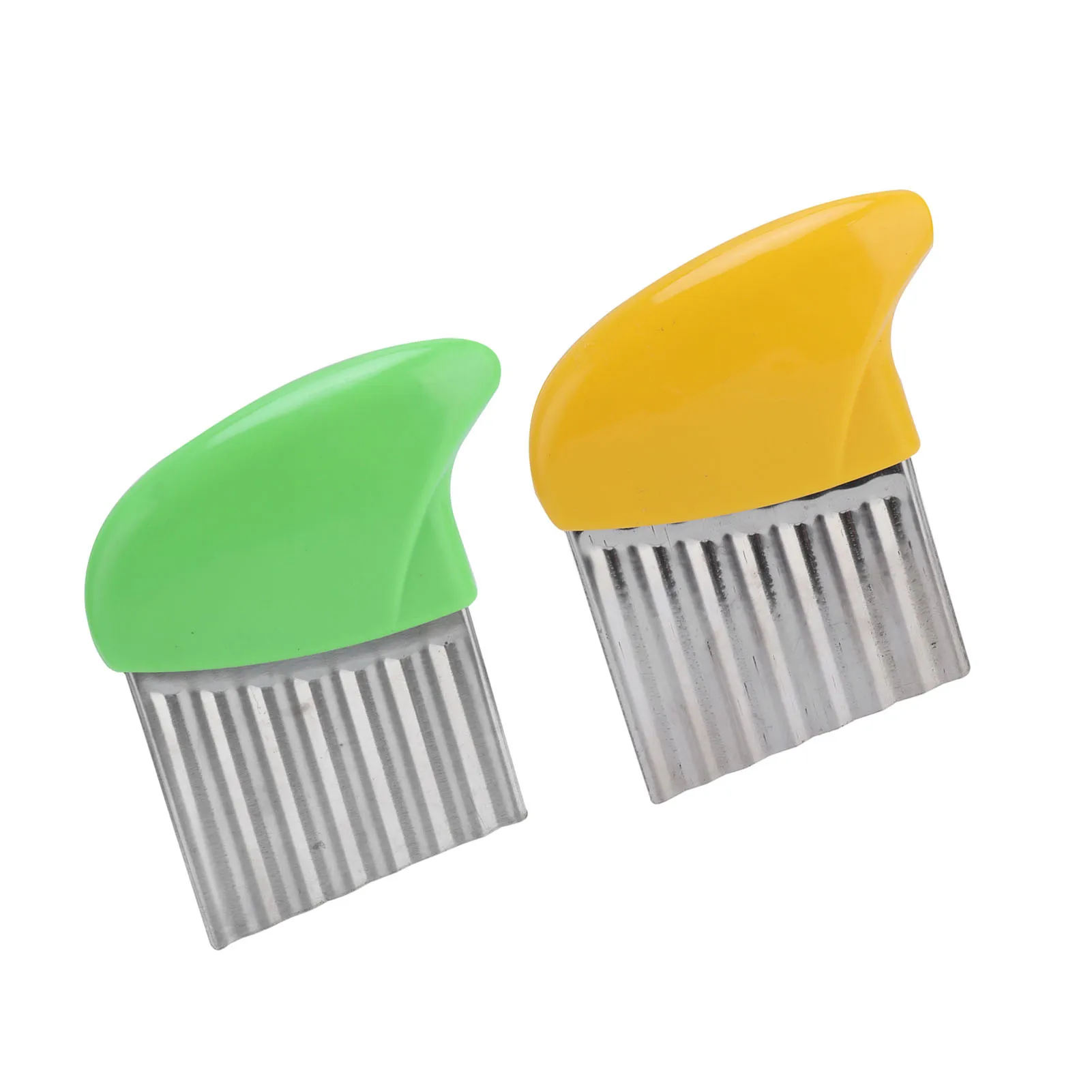 Potato Cutter Environmentally Friendly One-Piece Moulding Incisive Blade Wavy Cutter Rounded Handle for Home for Restaurant