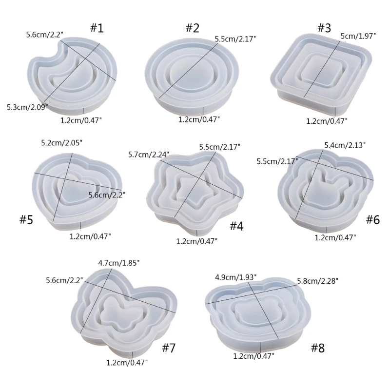 Resin Shaker Molds Set with 10 Seal Films Moon Star Bear Silicone Mold Keychain Necklace Pendant Epoxy Mold DIY