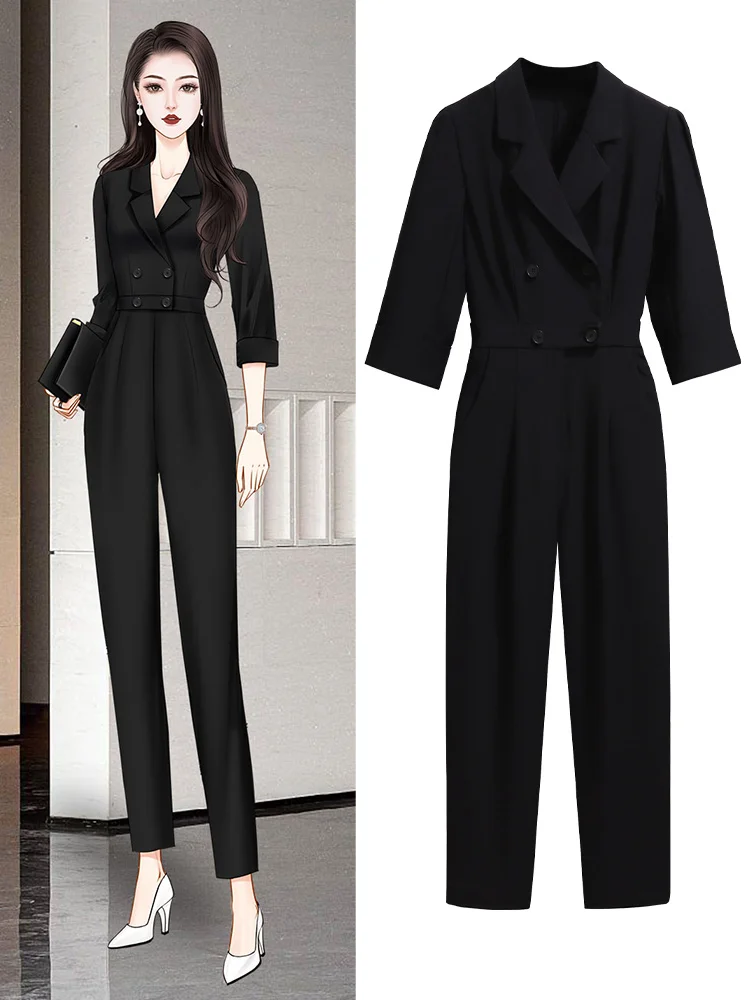 

Женский комбинезон Ele Bla: тонкий летний рабочий костюм с высокой талией, прямым кроем и брюками 7/8. Эксклюзивно онлайн.