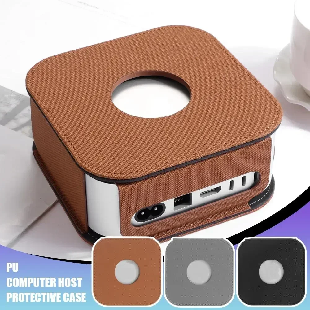 Protective Cover Case For Mac mini M4/Pro Case PU Leather Skin Sleeve Shockproof Storage Bag For Mac Mini 2024 Case