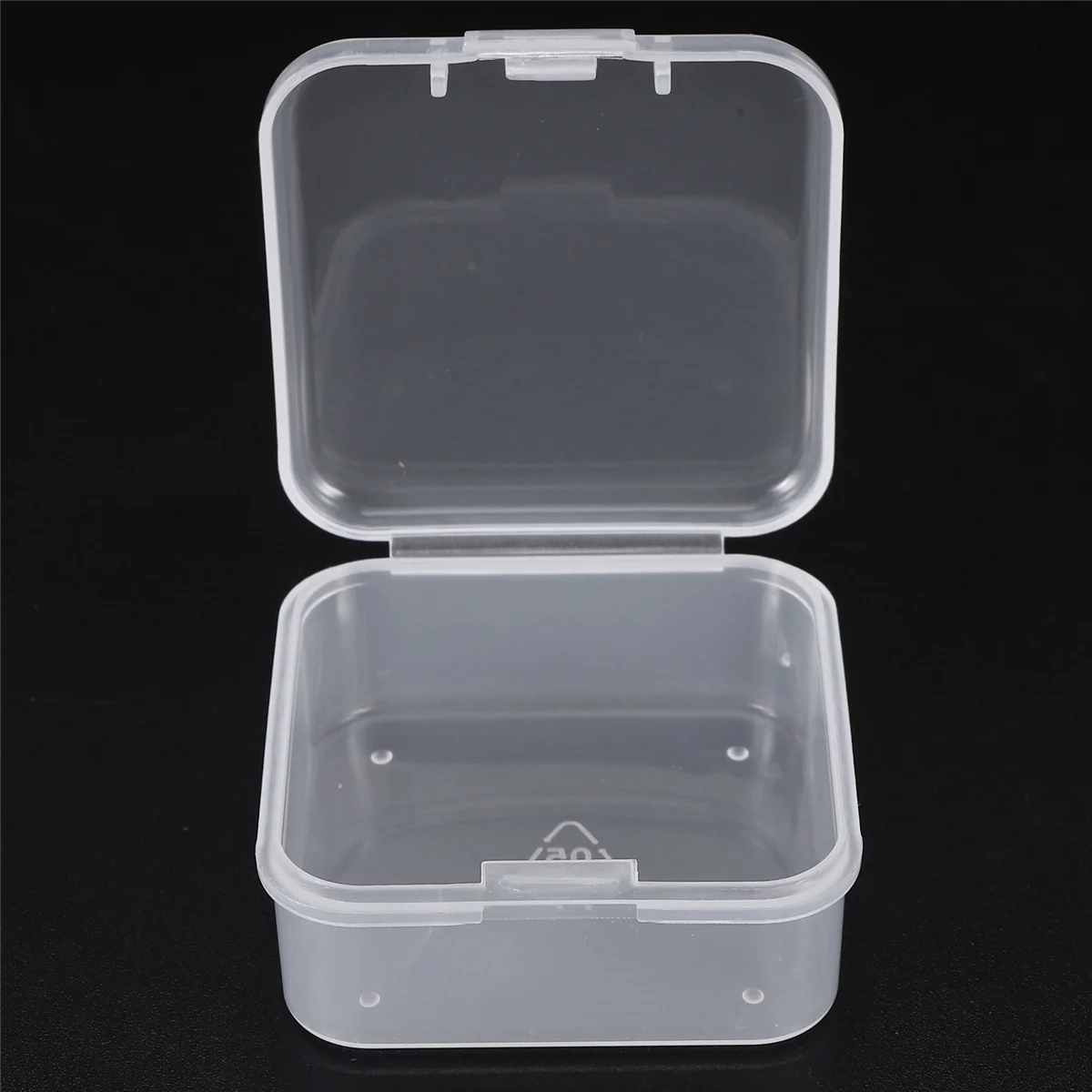 Mini caja de almacenamiento transparente de plástico para colección de artículos pequeños, cuentas, joyas, tarjetas de visita, 6 piezas