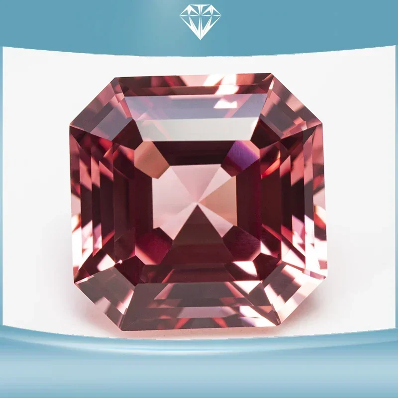 

В лаборатории Padparadscha Asscher Cut Красный Цвет Лотоса Квадрат VVS1 Подвески DIY Материалы для Изготовления Ювелирных Изделий Выбор Сертификат AGL