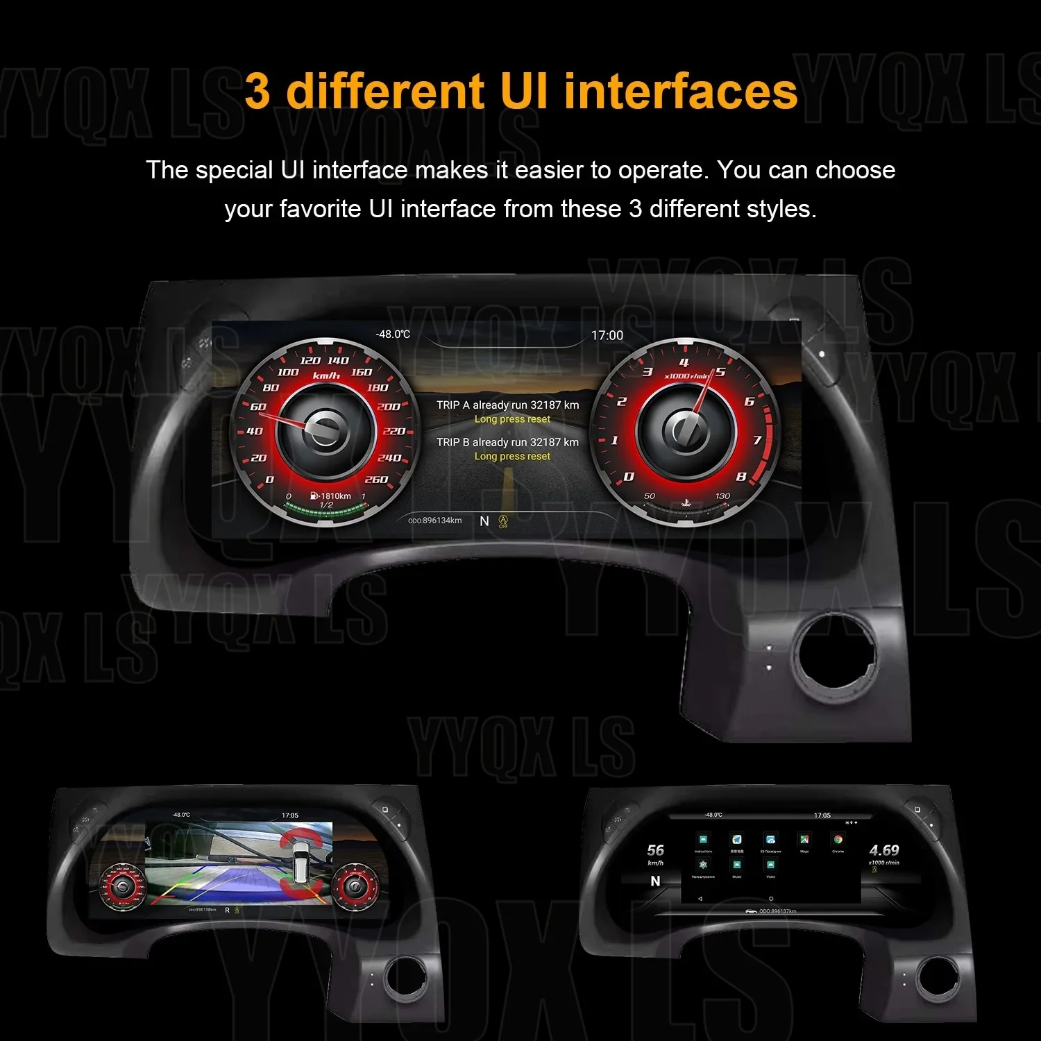 12.3 Inch LCD Digital Cluster for Nissan Patrol Y62 Infinit QX80  Linux System Instrument Dashboard LCD Speedometer Display Car
