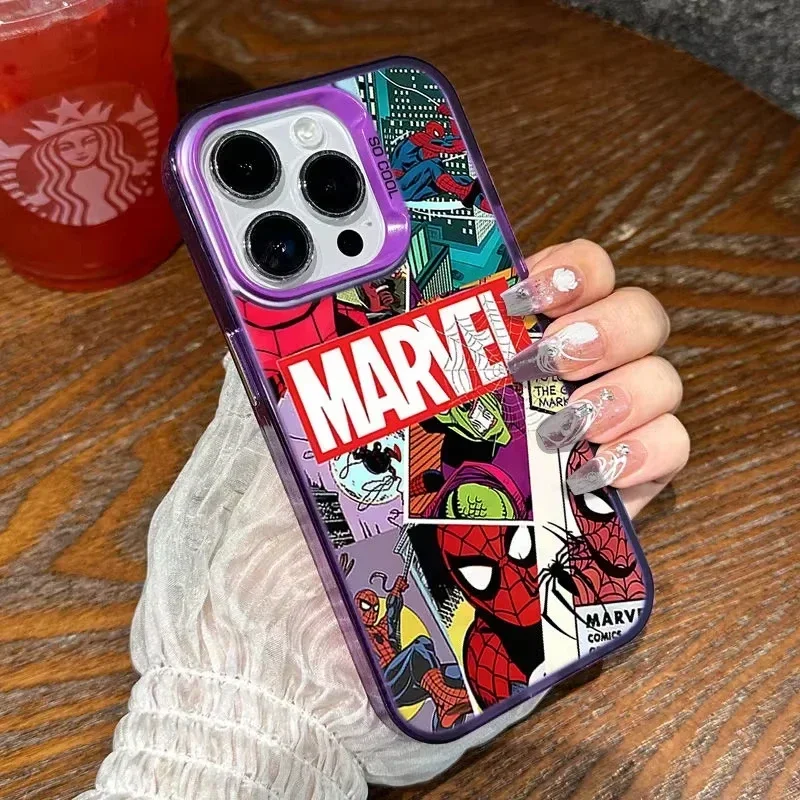 マーベル-スパイダーマン電話ケース,スタンドカバー付きケース,超クールなネット,iPhone 16,14,12,13,11,15 pro max,xr,x,xs,max,7 8 plus,y2k