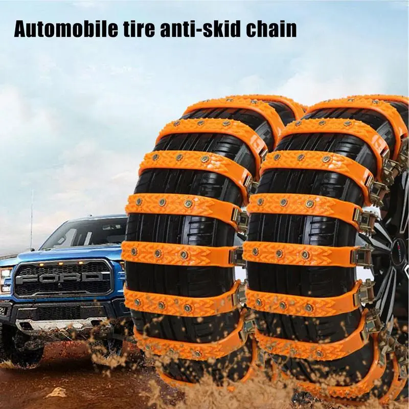 

Auto Car Wear Resistant Snow Tire Chains Automotive Universal Anti Slip Winter Outdoor Emergency Tool Car No Shaking Snowy Tool