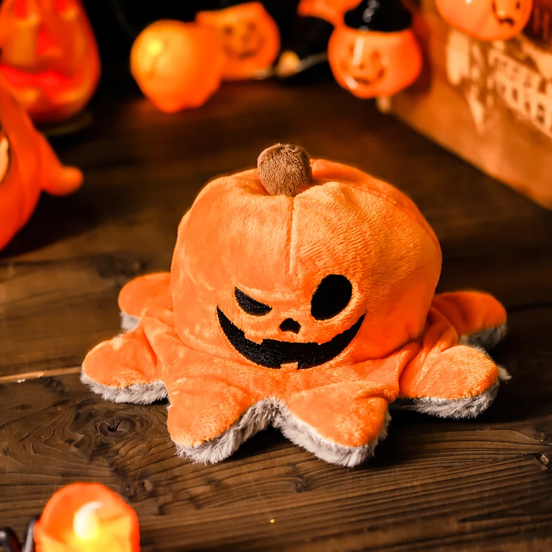 Halloween Hund Plüschtier Hund Geist Festival Plüsch Sound Spielzeug Flip Kürbis Pirat Oktopus Haustier Flip Kürbis Oktopus Puppe Plüschtier