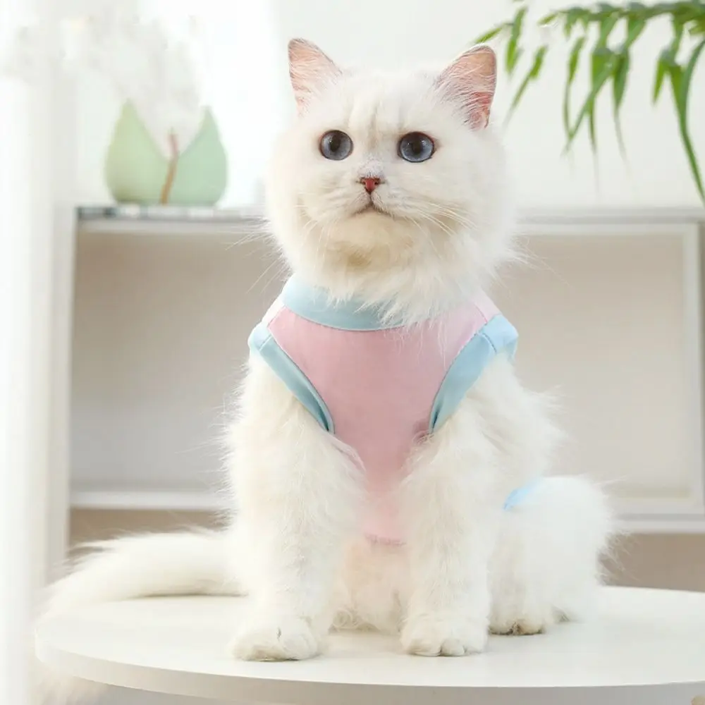 

Fashionable Thin Dog Cooling Vest Breathable Sleeveless Pet Sunscreen Clothes Soft Cat Ice Silk Shirt For Puppy Small Animal