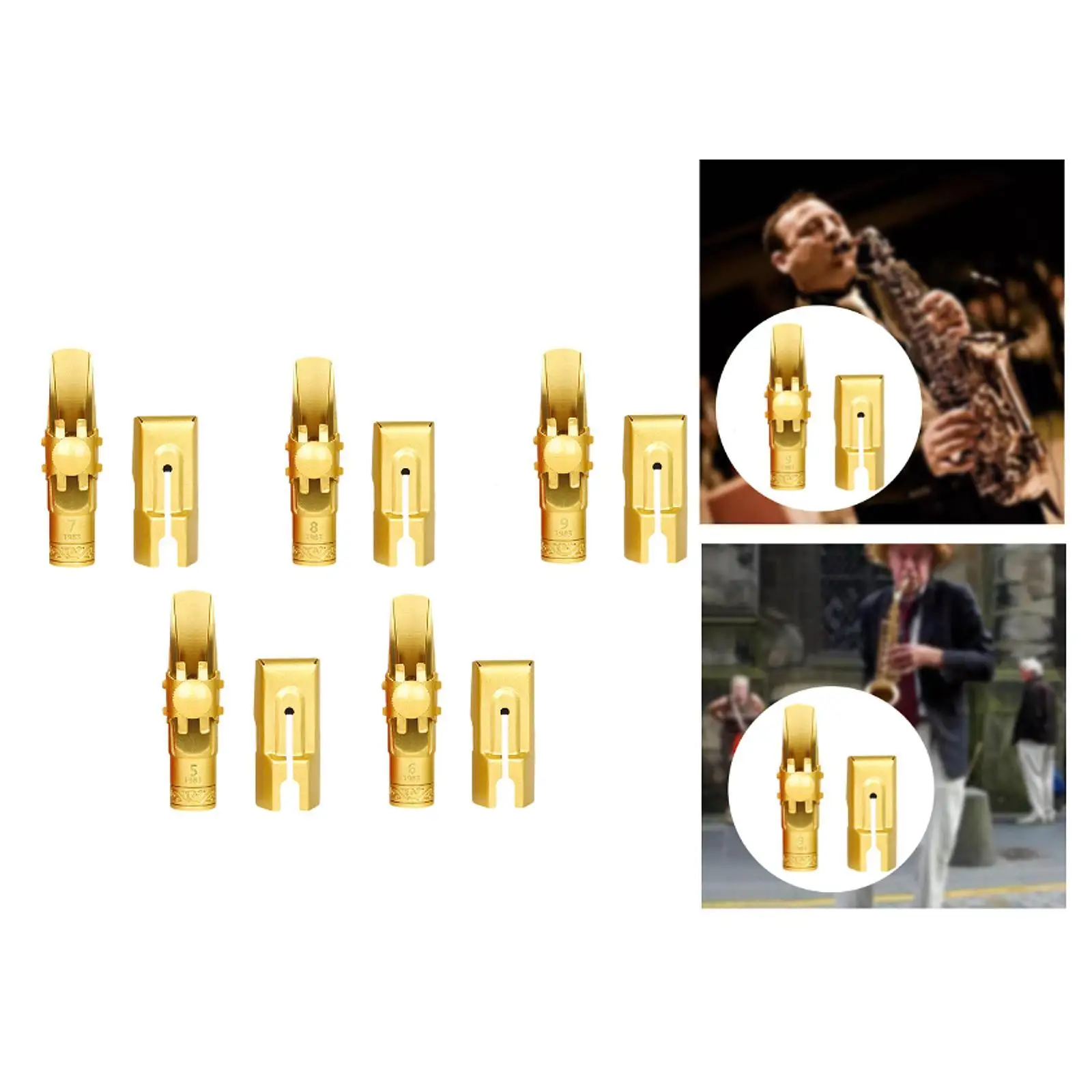 

Alto Sax Brass Mouthpiece with Cap for Musical Lovers Teachers Beginners