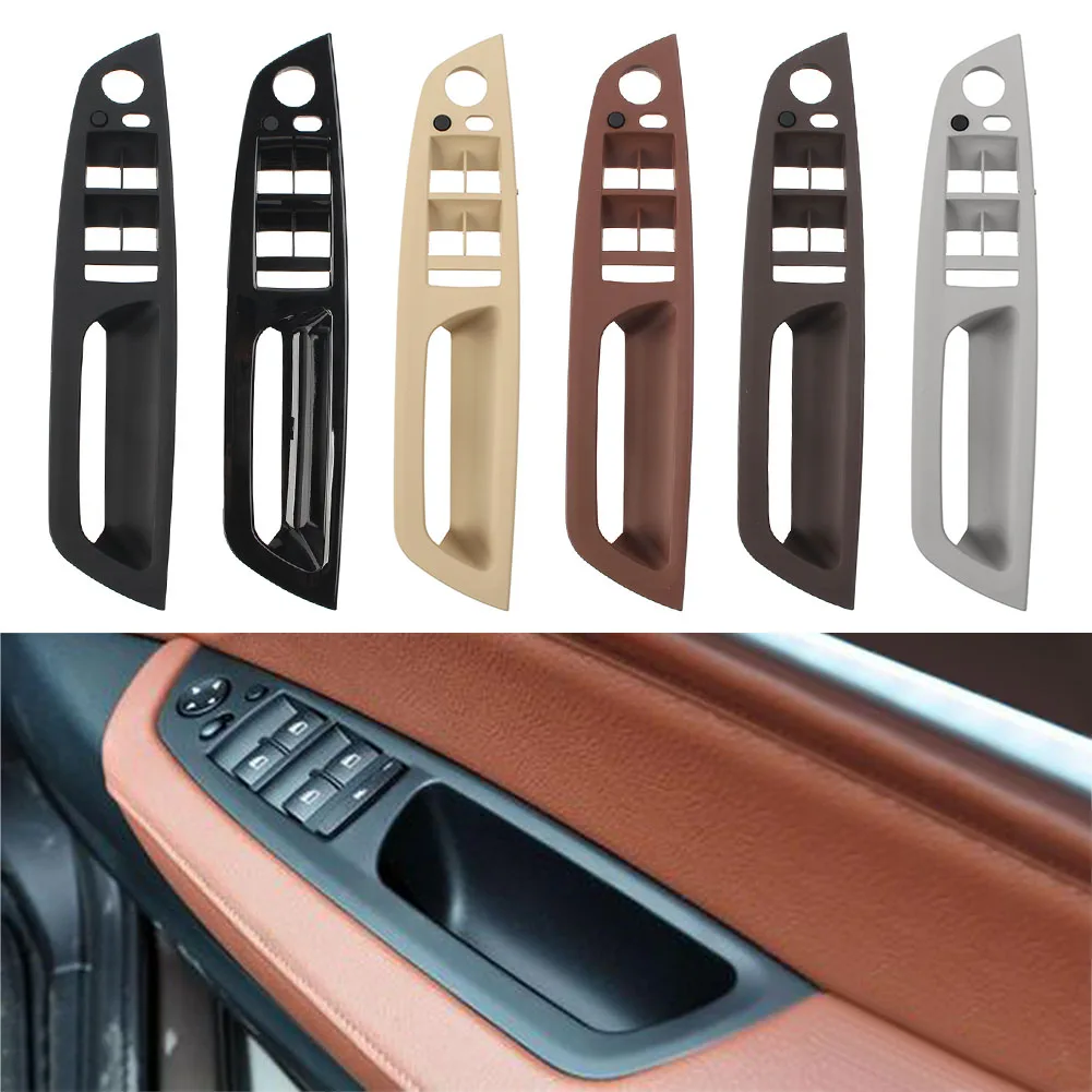 Car Front Right Inner Door Handle Panel Tirm Cover For BMW E70 X5 2007-2013 & X6 E71 2008 2009 2010 2011 2012 2013 2014 RHD