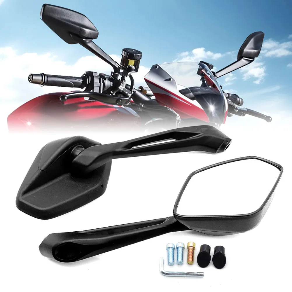 Motorcycle Rear Mirror M10 Scooter streetbike White Glass Universal Rear View Mirror Accessories For Bajaj /Kawasaki Dominar 400