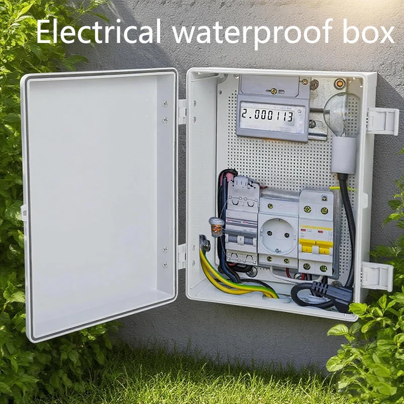 IP66 Waterproof ABS Plastic Enclosure Outdoor Power Distribution Junction Box Transparent/Gray Electronic Instrument Case