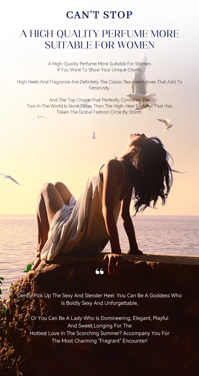 عطر نسائي بكعب عالٍ كريستالي جديد عبر الحدود عطر خشبي من الزهور والفواكه عطر أنيق عالي الجودة