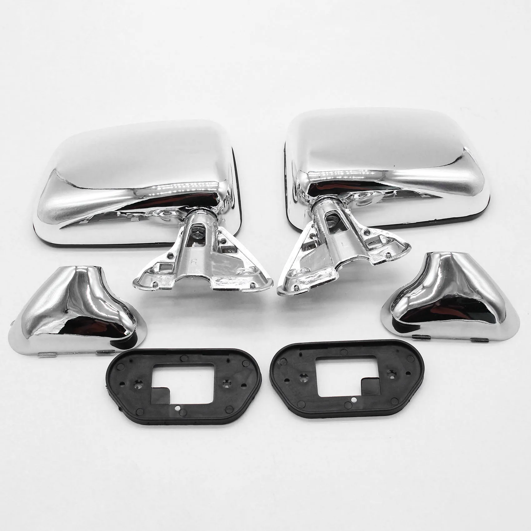 

A82E-Left+Right Car Chrome Rear View Mirror Side Door Mirror Assembly For Toyota Hilux 1997-2001 Rearview Mirror