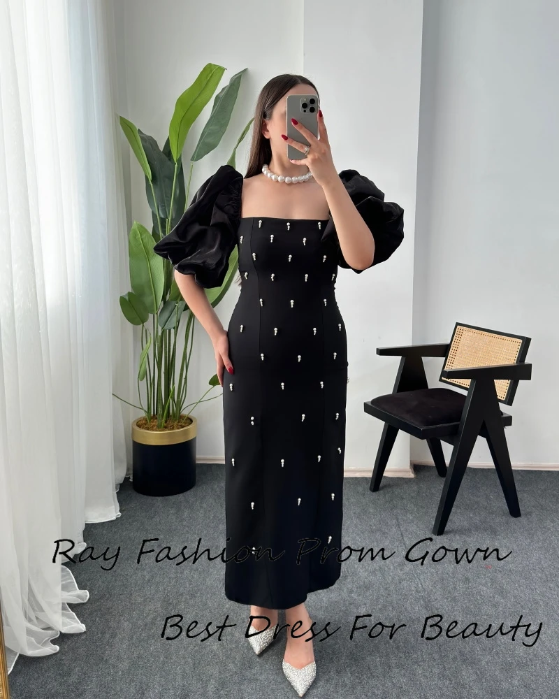 Ray Fashion abito da sera a sirena Sexy Sweetheart senza maniche con perline sopra la lunghezza del ginocchio per abito da occasione formale muslimex squars