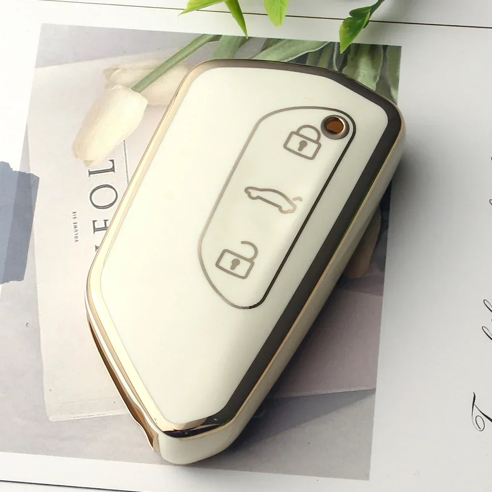 KEYYOU لشركة فولكس فاجن فولكس فاجن جولف 8 ID.3 ID.4 سكودا اوكتافيا A8 MK4 MK8 2022 2021 GTI R بولي يوريثان مفتاح السيارة فوب غطاء الملحقات #4