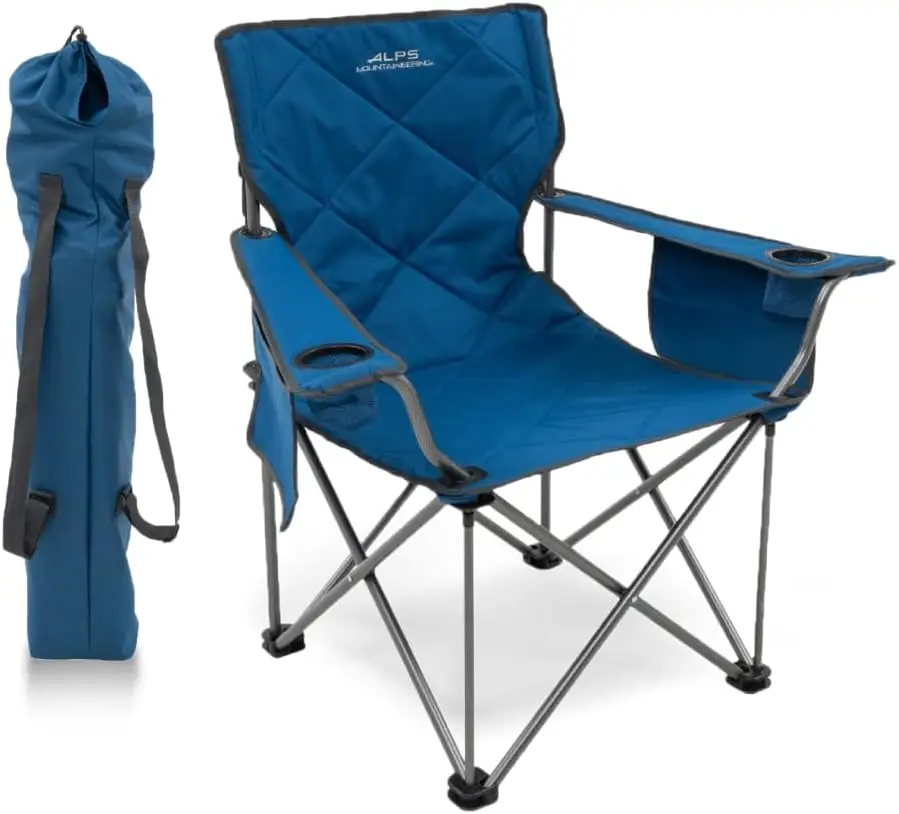 Mountaineering King Kong Camping Chairs for Adults with Mesh Cup Holders and Pockets, Built Durable and Reliable with Compact Fo