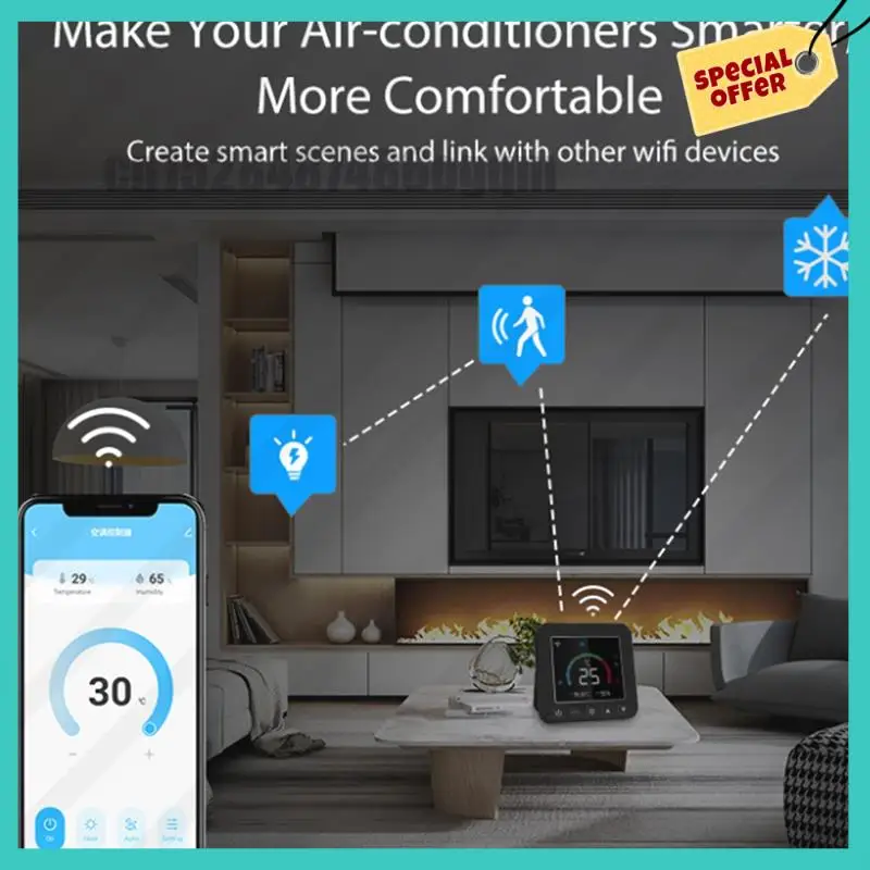 -ABJZ термостат кондиционера, модуль управления кондиционером для Google Home Alexa Tuya Wi-Fi