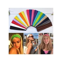 10 Pack Elastic Sports Headbands for Women Stretchy Candy-Colored Hairbands Fashion Sweatbands for Fitness Yoga Running Cycling