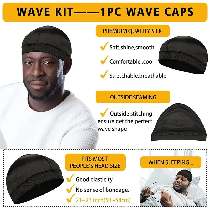 Wave gel de cabelo para homens negros, ondas profundas, pomada de óleo com escova forte, controle de frizz, esporte, 360, 2024