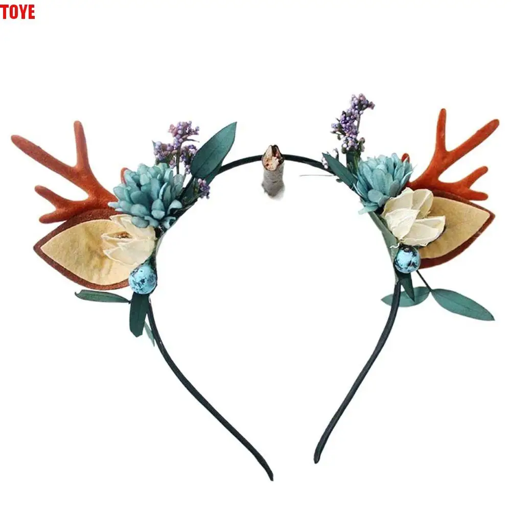 الدعائم الطرف يشكلون فتاة للإناث زهرة النساء رباط شعر إكسسوارات الشعر الكورية نمط رئيس هوب قرون عقال #1