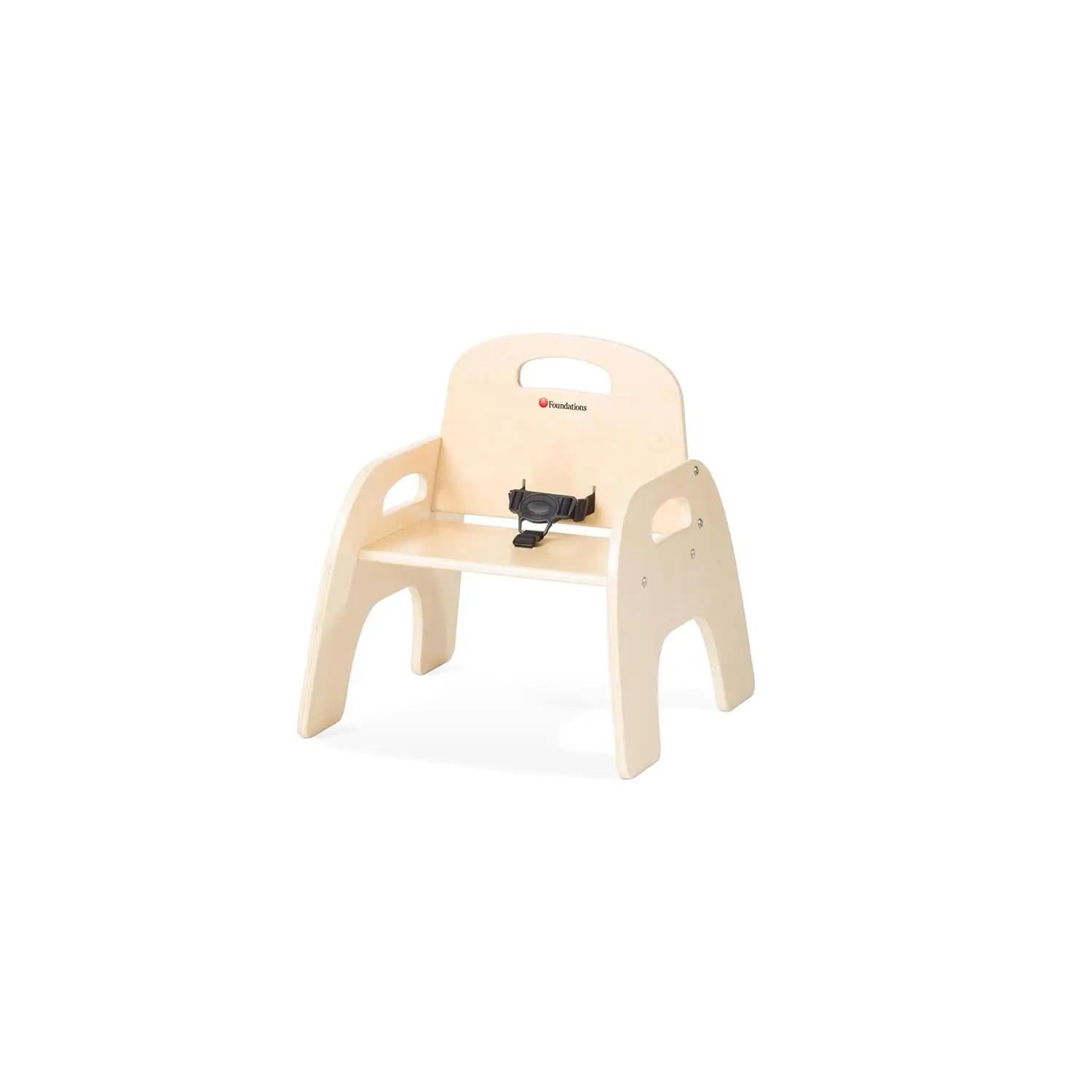 Low Wood Feeding Chairs Multipack, Adjustable Safety Harness, Stackable Wood Toddler Chairs with Food Service Grade Finish