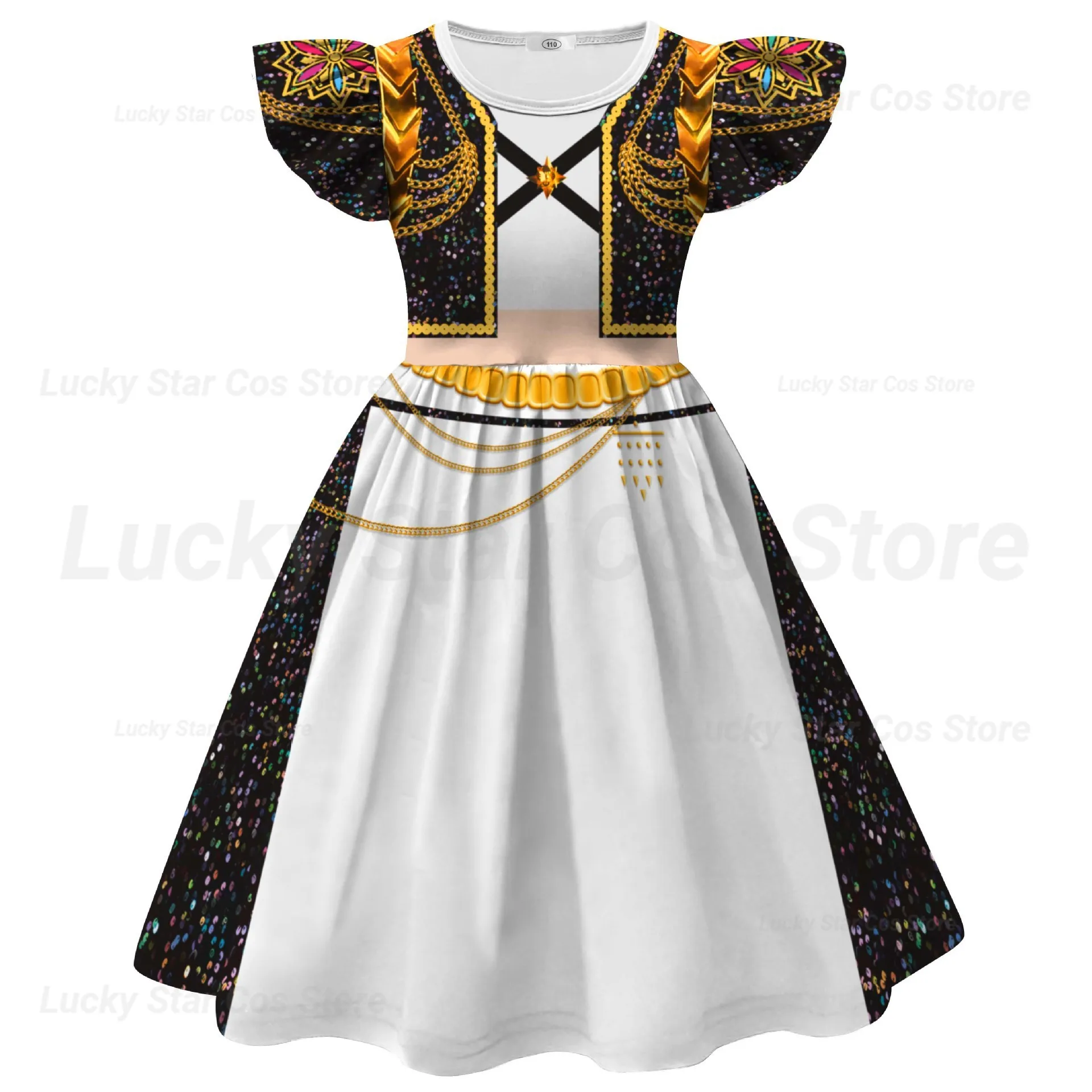 Children Fly Sleeve Casual Dress  Girls K-POP  Cosplay  Princess Dresses   Fashionable trend dress Birthday Vestidos Gift