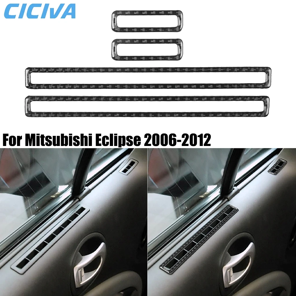 

For Mitsubishi Eclipse 2006-2012 Carbon Fiber Defogger Vent Air Outlet Decorative Car Accessories Interior Cover Sticker Trim